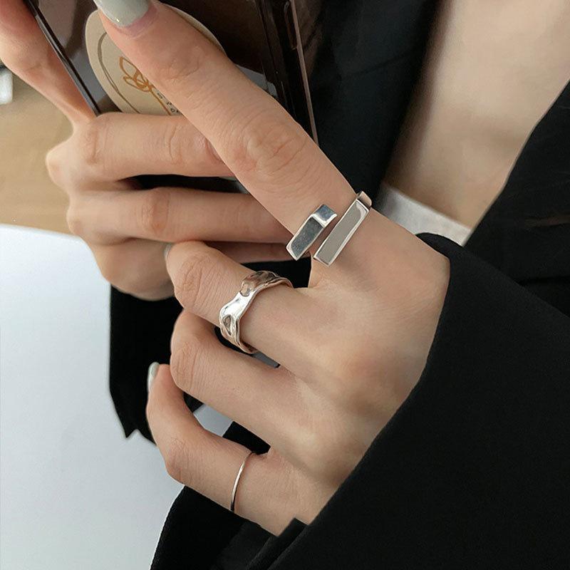 Women's Trendy Geometric Irregular Index Finger Ring - Niche Design, Cold Style