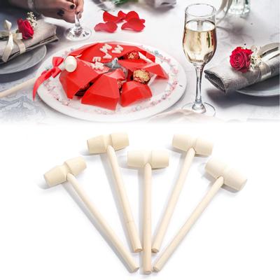 20Pcs Mallets Faces Mini Double Wood Chocolate Smashing Hammers for Kids
