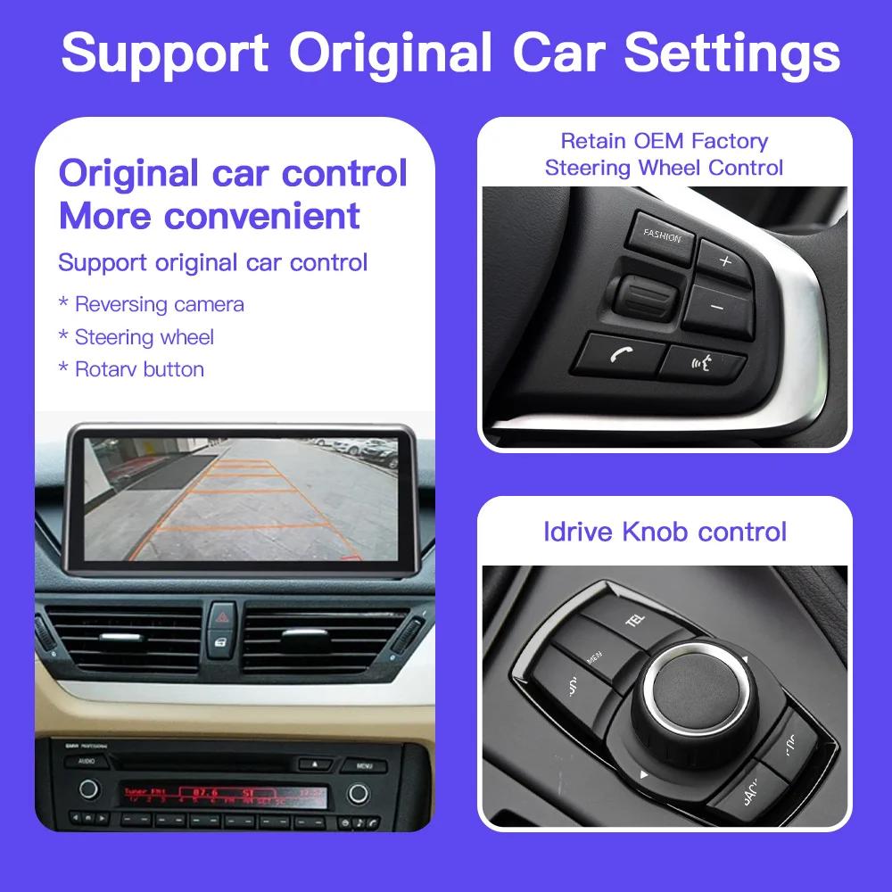 AUTOabc Drahtlose Linux carplay Android Auto Multimedia Display Für BMW X1 E84 2009-2015 CIC Navigation Video Wiedergabe