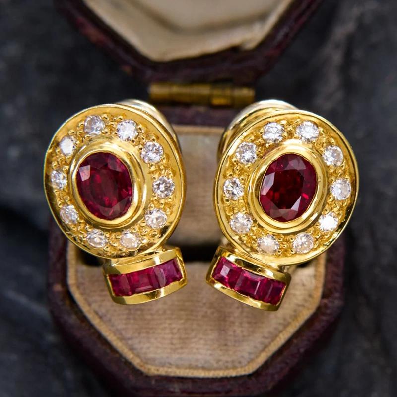 Trendy Luxury Cubic Zirconia Stud Earrings For Women Wedding Engagement Female Ear Accessories Gorgeous Lady Jewelry