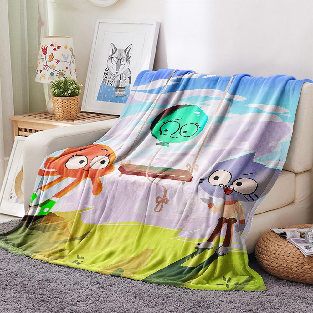 The Amazing World of Gumball3 Flannel Blanket, High quality Comfortable for All Seasons, Home Decor, Warmth and Comfort