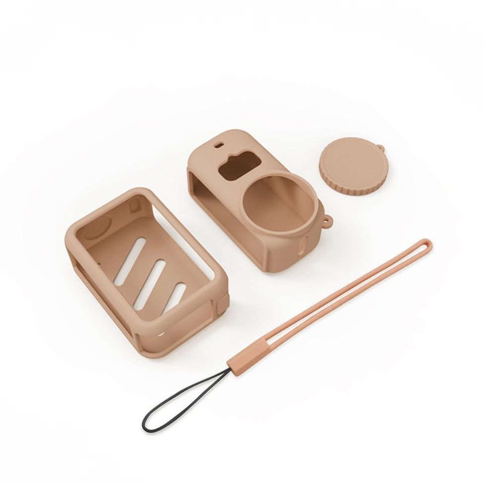 

3Pcs/set Silicone Protective Case Full Protection Camera Body Shell for DJI Osmo Nano Accessories коричневый