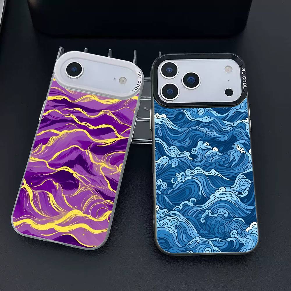 Interesting patterns phone case for iPhone 17 17Air 16 15 14 13 12 11 Pro Max Plus Colorful Silver