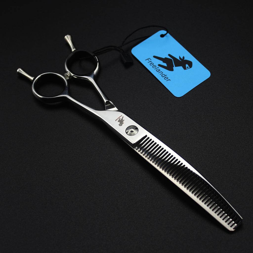 7.0 inch dense teeth, fishbone teeth, pet grooming scissors, tooth scissors, curved scissors, pet trimming scissors, thin scissors