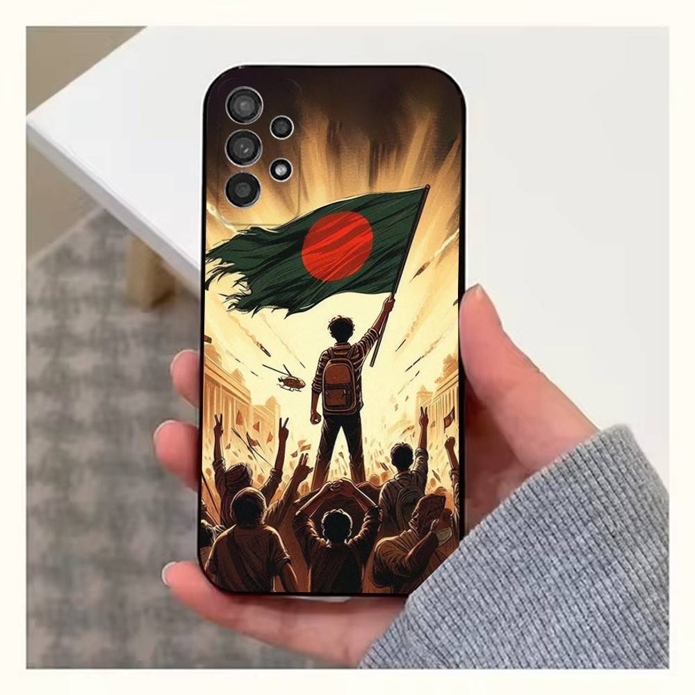Bangladesh Flag For Samsung S9,S10,S20,S10,S21,S25,S24,S23,Ultra,FE,Plus,Lite,Soft Silicone Black Case
