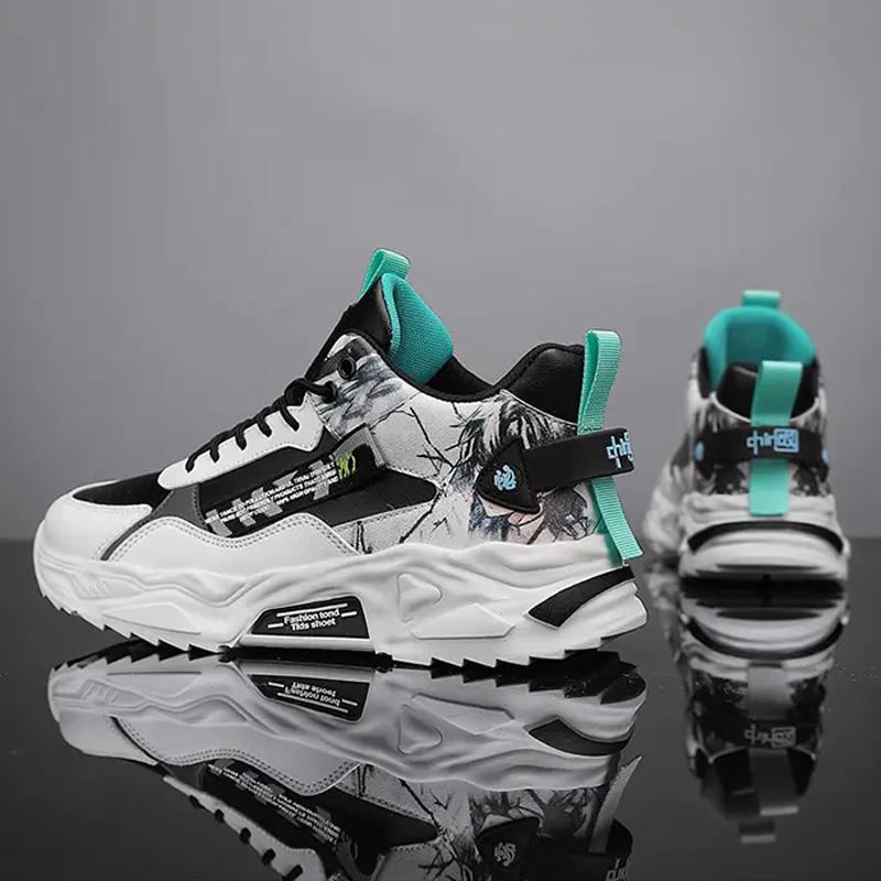 Men's Winter Cold-proof Sports Shoes Plus Velvet Warm Lace-up Casual Shoes Fashion Comfortable Mixed Color Outdoor Male Sneakers