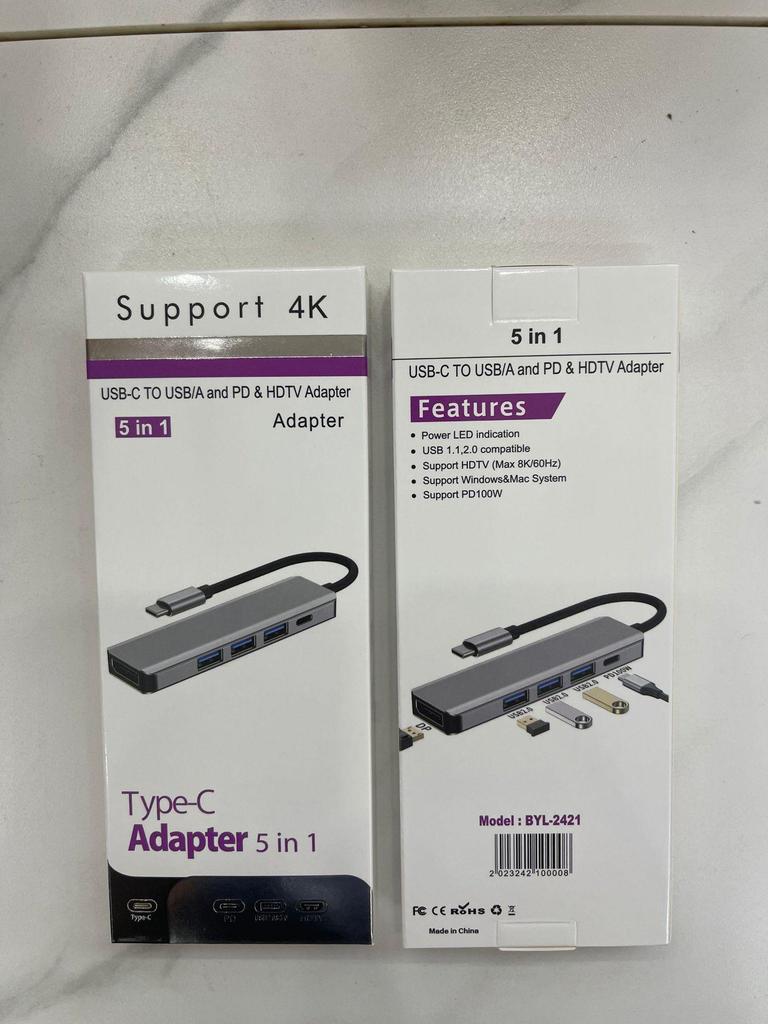 "5-in-1 USB 3.0 Multi-Port Hub Notebook Converter"