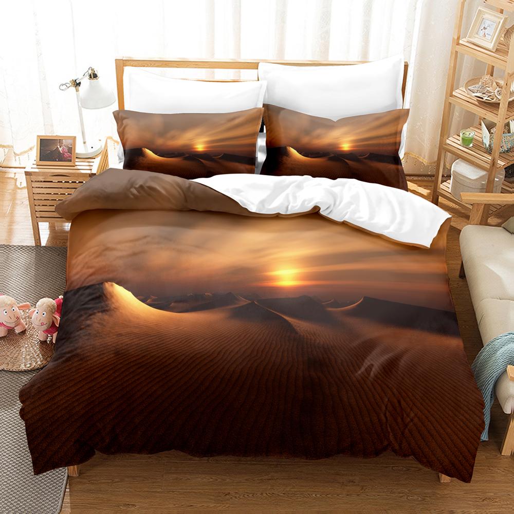 Volcanic Beding Set Single Twin Ful Quen King-Sized Dimensionsd Dimensions Desert Bed Linen Set Aldult Kid Bedrom Thre-piece Suits 3D Print Men