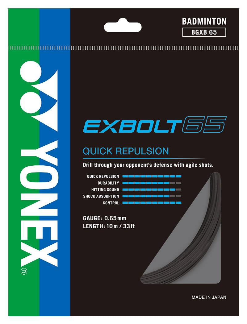 

YONEX BG Exbolt 65 Badminton String (Black)