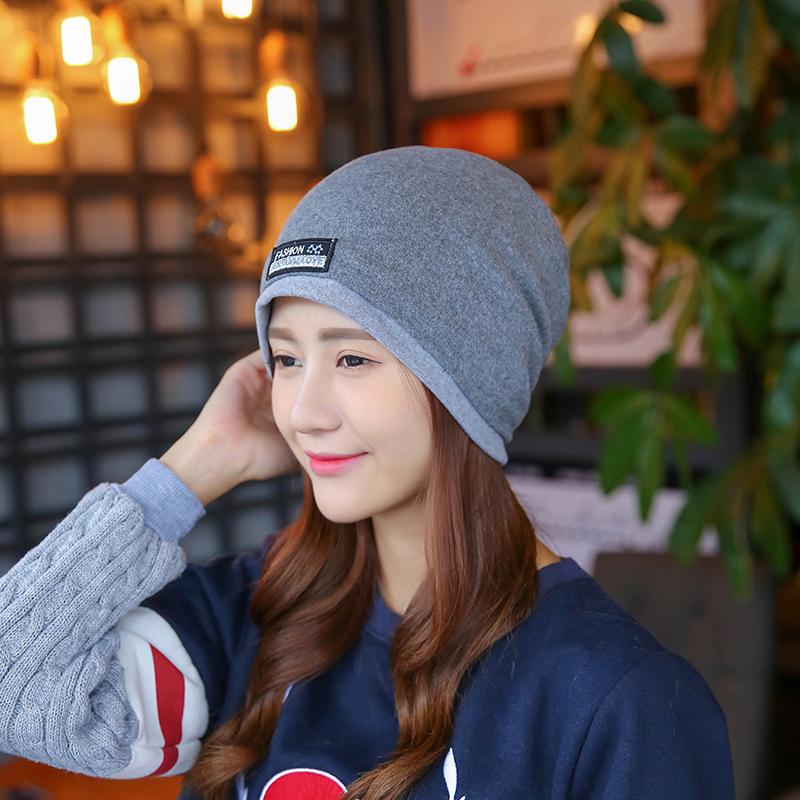 Bilateral Solid Color Thermal Stack Hat Woman