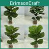 Artificial Realistic Plant Ficus Elastica Leaf Foliage Home Wedding Office Decor