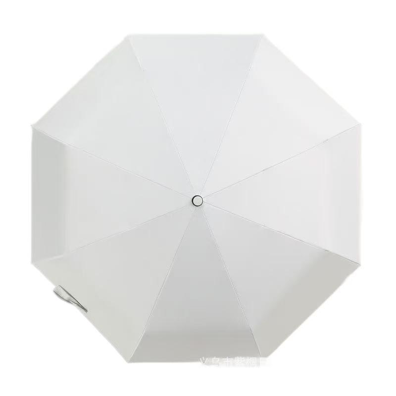 Compact Auto Open/Close Sun & Rain Umbrella with Custom Logo - Three-Fold Design for Dual Use