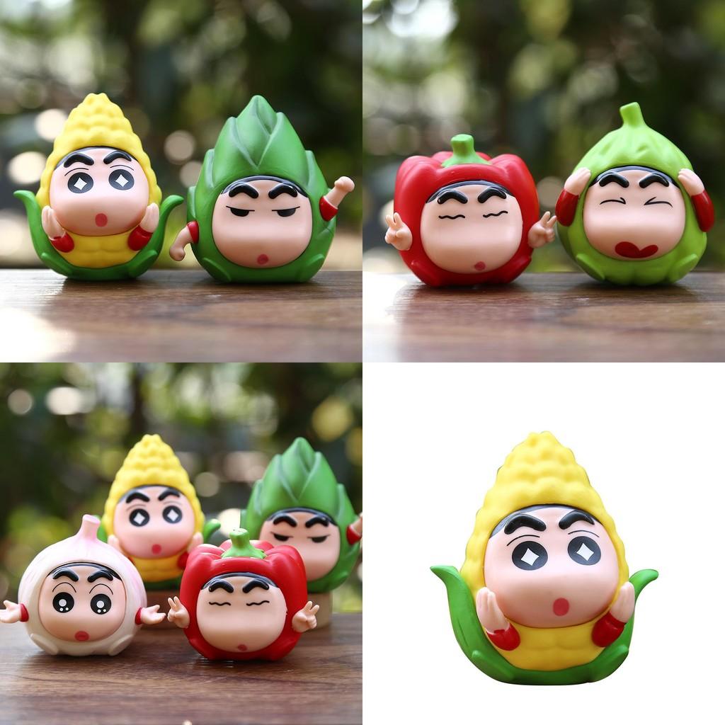 Fruit Shin Crayon Chan Pvc Desktop Decor  Action Figure Model Collectors For