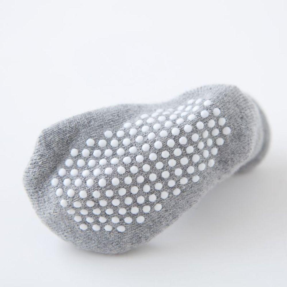 6Pairs Cotton Baby Solid Socks Non-slip Toddle Walking Socks Cute Kids Tube Sock  First Walkers