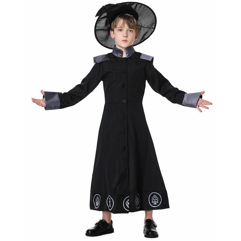 Amazon European and American Halloween cos costumes children magician wizard role-playing costume set XL=150