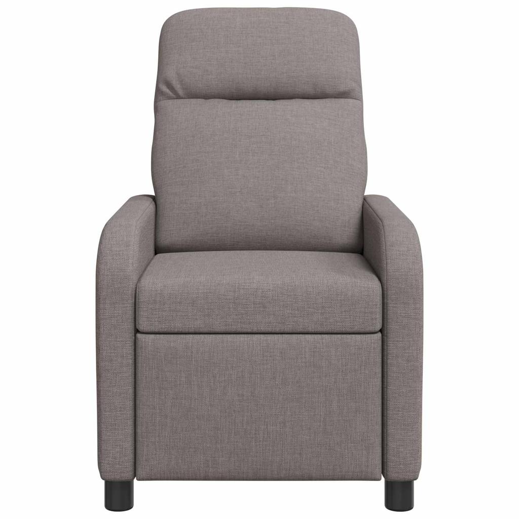 Massage Recliner Taupe Fabric