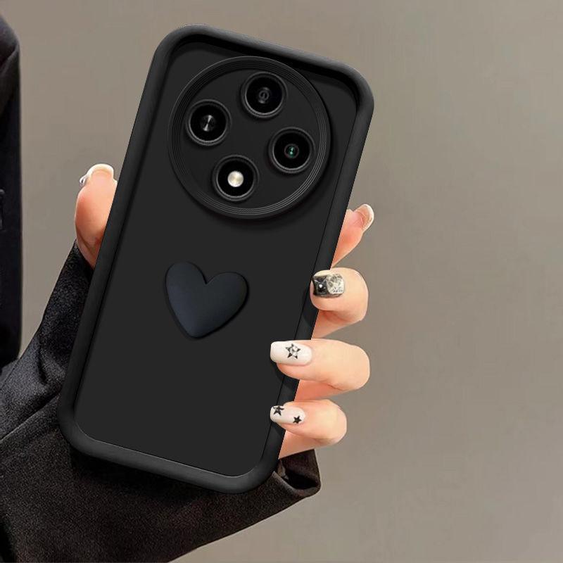 

Для Xiaomi Redmi 14C Чехол Xiaomi Redmi 14C Милый 3D Любовное Сердце Чехол для телефона защита камеры защита от падений мягкая обложка For Redmi 14C чёрный