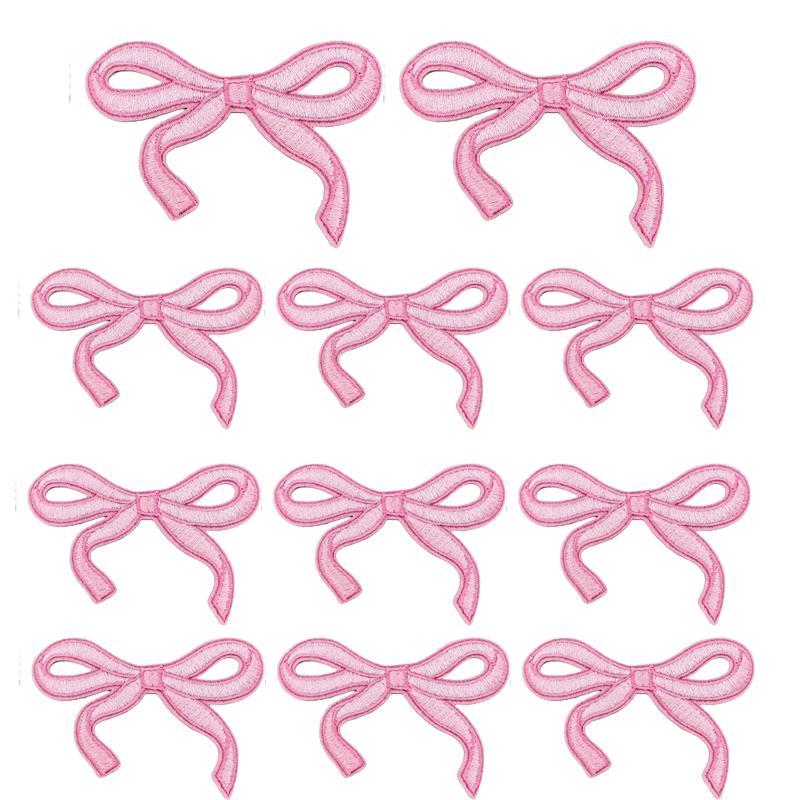 10pcs Colorful Butterfly Bow Embroidered Patch Skirt Hat Shoes Sew Embroidery Applique Decorate Iron On Patches For Clothing Diy