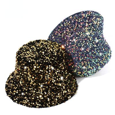 Živý klobouk typu bucket s flitry - Ochrana UPF, Odvážný Punkový Bling Design, Živé Barevné Flitrové Zdobení - Ideální pro Dobrodružství v Přírodě