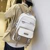 Schoolbag Color Matching Schoolbag 1011 New Middle and High School Large-capacity Casual Backpack Wear-resistant Practical Men's and Women's Backpack