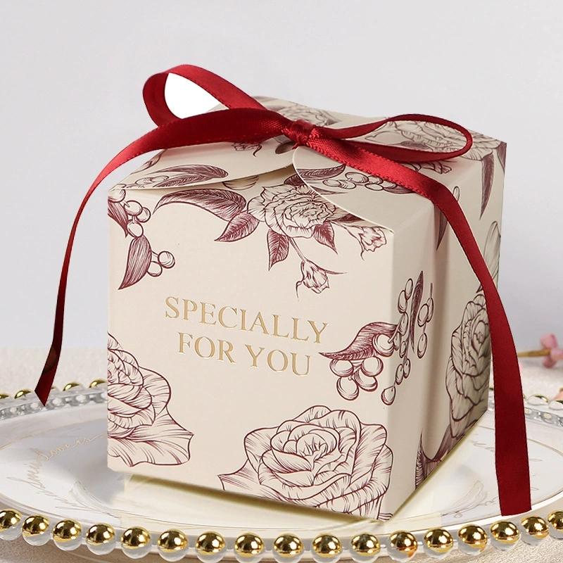 Scatole Regalo Dolci Quadrate 50 Pezzi Confezionamento Caramelle Usa e Getta per Bomboniere Matrimonio Festa di Compleanno Natale Capodanno Regali