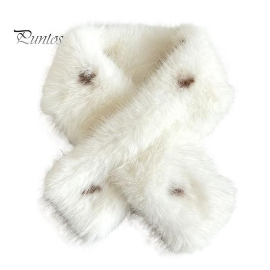 Daily Outdoor Cycling Scarf Faux Fur Collar for Women, Plush Neck Warmer Scarf, Fluffy Solid Color Winter Accessories Scarves, Thanksgiving Christmas