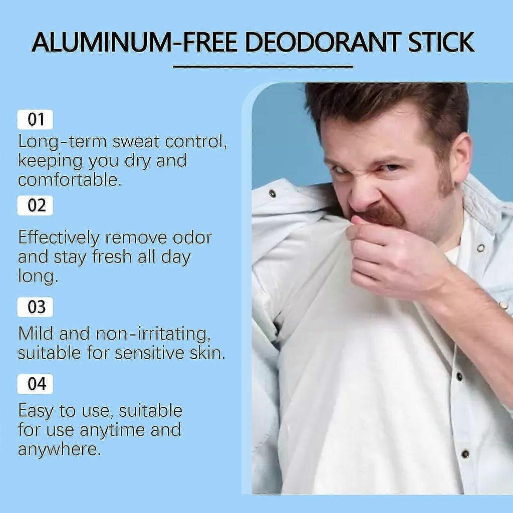 Natural Deodorant Stick, 1pc Long Lasting Anti-Odor Armpit Sweat Remover Smooth Freshener