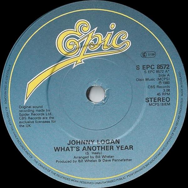 

7inch Record JOHNNY LOGAN - What s Another Year SEPC8572 Epic 1980 UK Pop Used