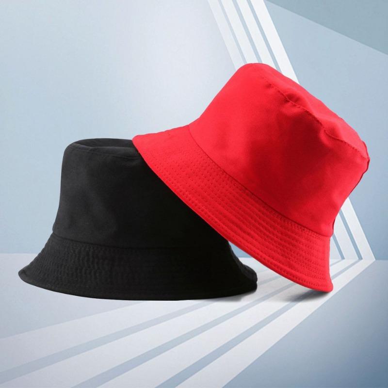 Double-sided Bucket Hat Embroidery Trendy Brand Street Hat Fashion Versatile Couple Sunshade Basin Hat Men
