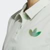 Adidas Originals Dress With Trefoil Logo And Drawstring Waist Short Sleeve Polo Women Dress Linen-Green IK8631