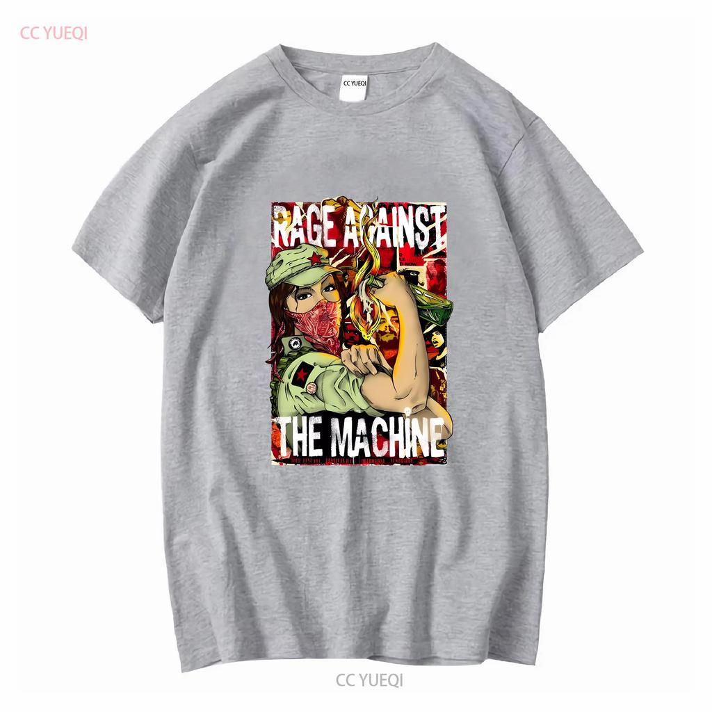 Rage Against The Machine White T Shirt J87168 Long or Short Sleeves Vintage Washed Comfortable Soft Fashion Unisex Graphic