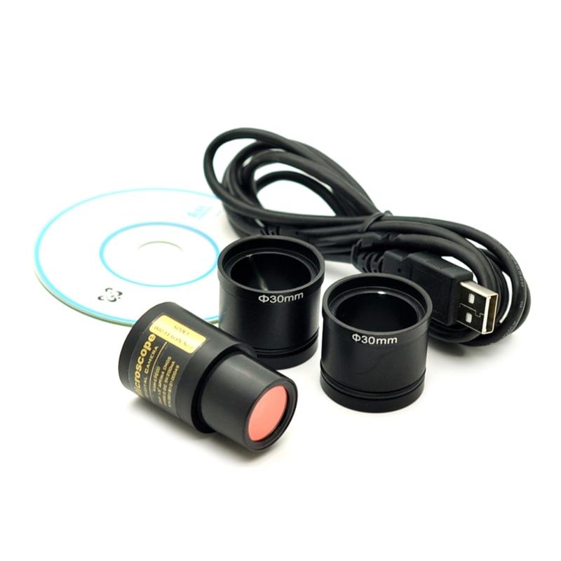 2Megapixel Digital Camera for Microscopes Eyepiece Mount USB2.0 Color Photography Video with 30mm 30.5mm Adapter Ring-