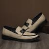Designer Brand Fashionable Color Blocked Loafers Handmade Soft Soled  Comfortable Non Slip Office Groomsman Dating Leather Shoes