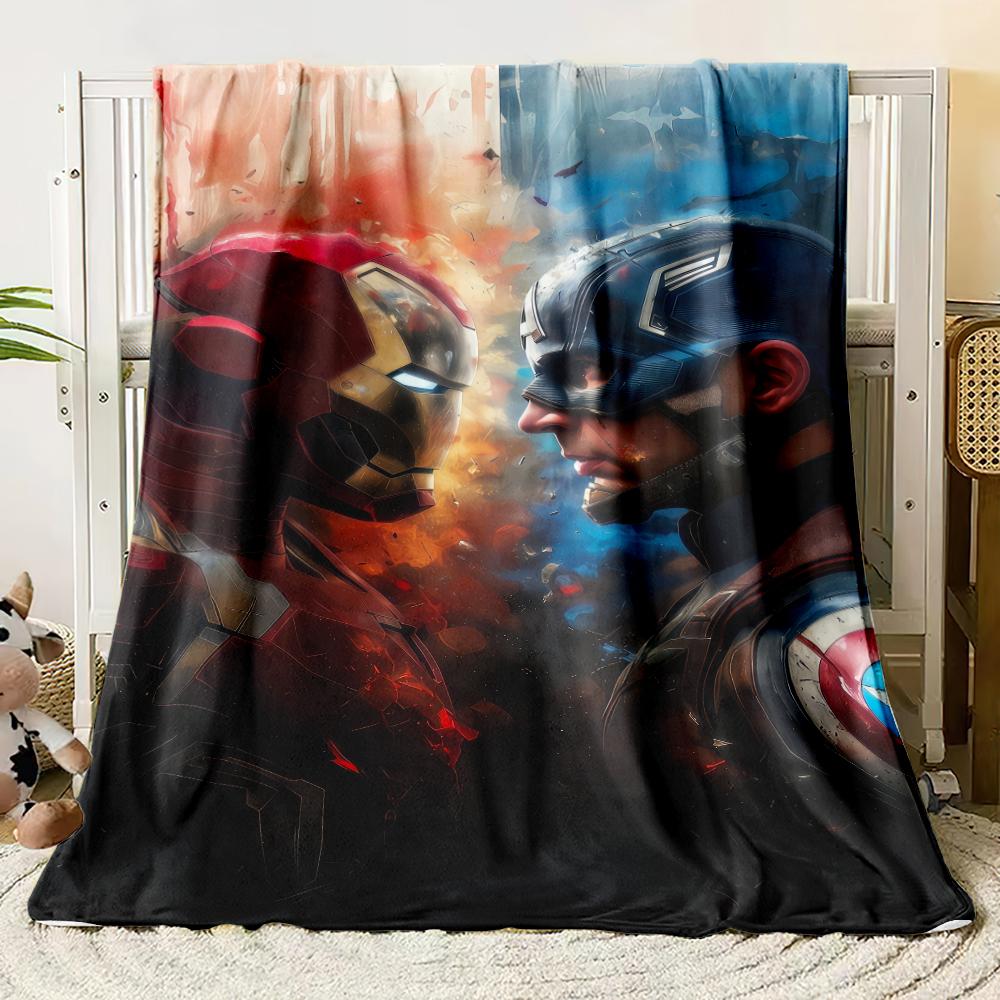 Marvel Flannel thin Blanket Bedroom Living Room Sofa Blanket Student Nap Office Nap Camping Trip Girlfriend Gift