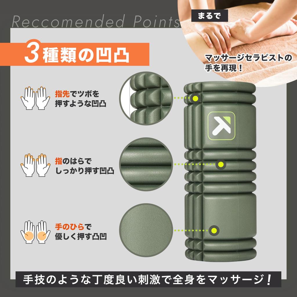 TRIGGERPOINT Grid Foam Roller, Stretch Roller, EVA Material, Heavy-Duty, Suitable for Sports and Desk Work, Midnight