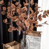 Tiges d'Eucalyptus Artificiel avec Longues Feuilles Argentées Dollar, Branches d'Eucalyptus Fausse pour la Décoration de Noël, Thanksgiving, Halloween