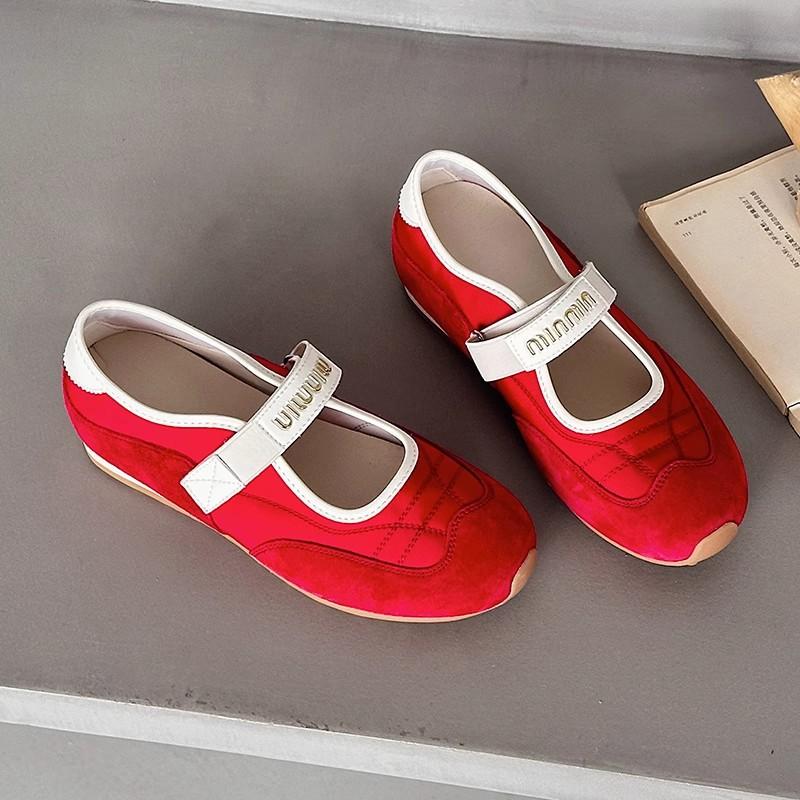 Dopamine Wind Velcro Shallow Mouth Sports Mary Jane Single Shoes Women's 2025 Spring and Summer New Fashion Casual Shoes