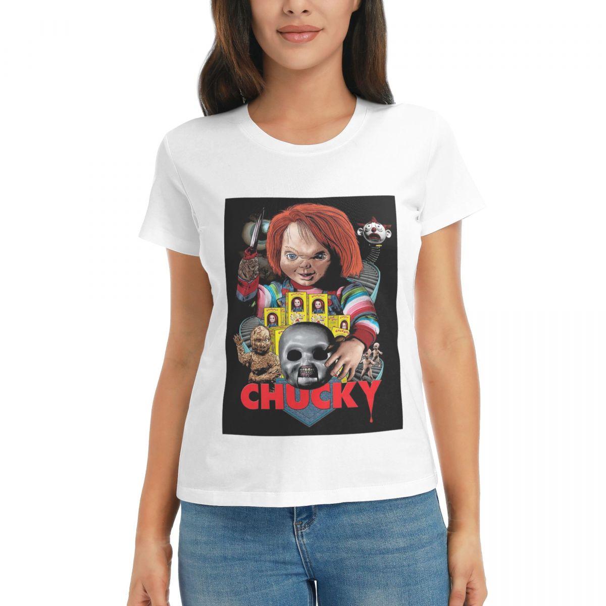 Women TShirt Good Guys Childs Play Chucky  Killer Doll Short Sleeve Tees Crew Neck Cotton T Shirts Clothes Tops Streetwear S