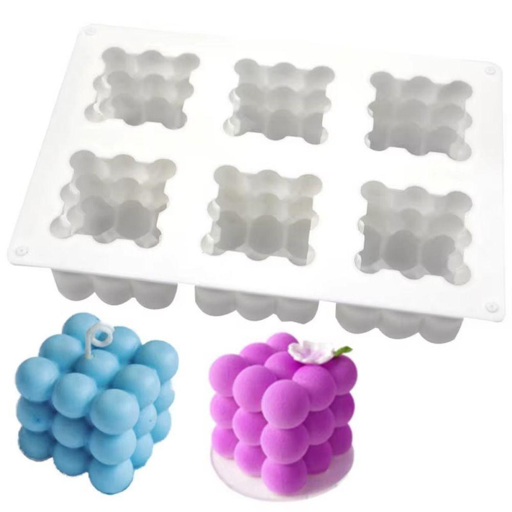 Large Bubble Ball Silicone Candle Mold 6 Cavity DIY Mousse Cake Mold  Bakeware Supplies
