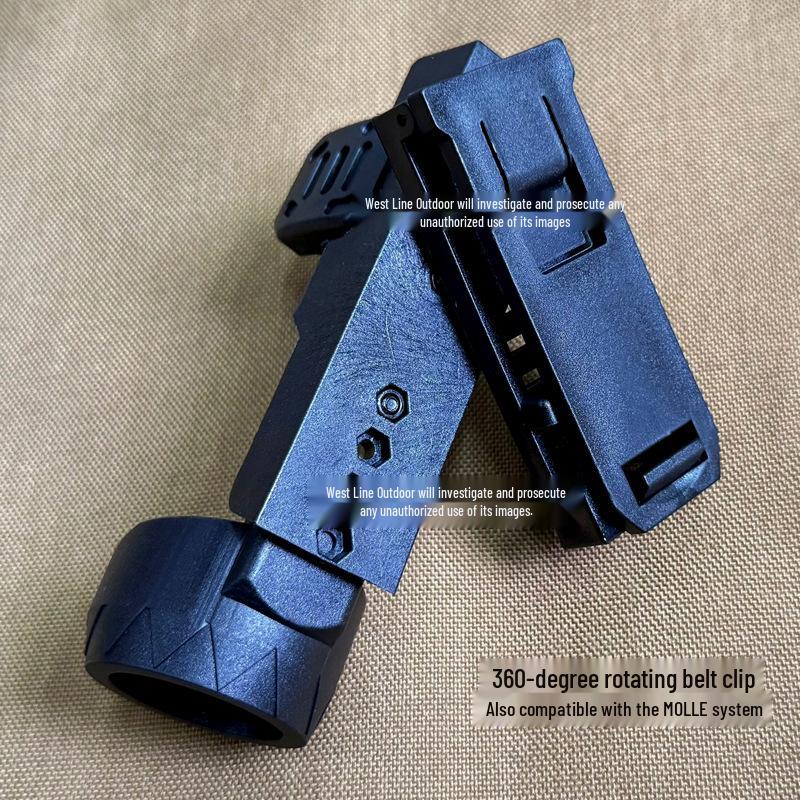 Quick-Draw Tactical Flashlight Holster: High-Intensity, Side-Opening, Waist-Mounted Torch Holder