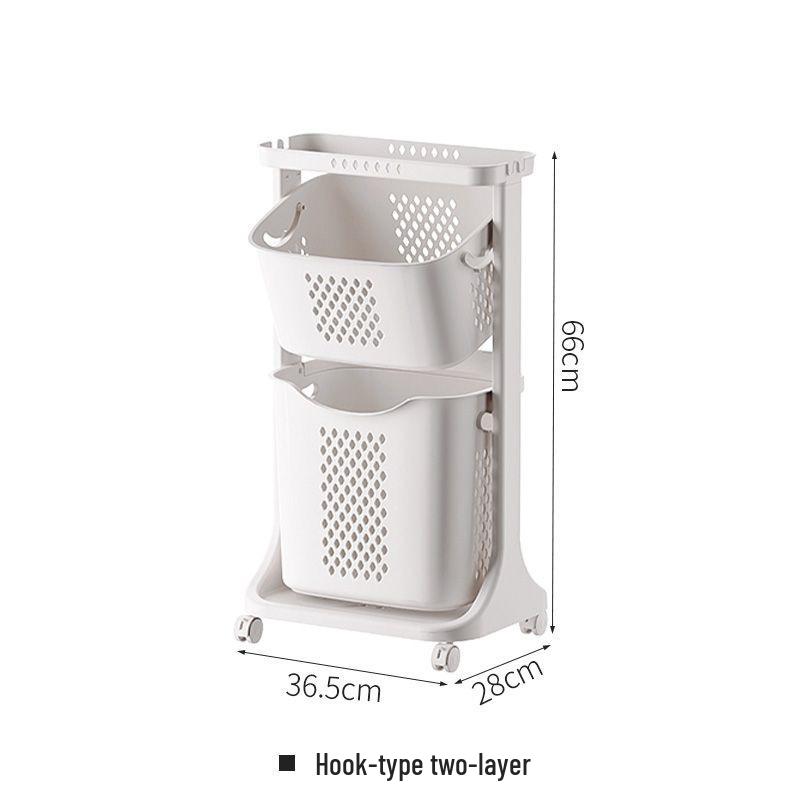 Three-Tier Laundry Hamper and Storage Shelf for Clothes, Underwear, and Socks