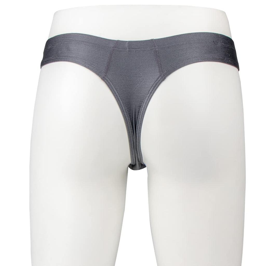 BIATUWFEI Black Sexy Underwear Popular 3D Glossy Men's T-Back Set, Stretch, Breathable, Low-Rise, Spandex, Nylon, Structure, Support,