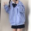 Women Long Sleeve Hooded O Neck Loose Pullovers Female Tops Solid Color Sweatshirts