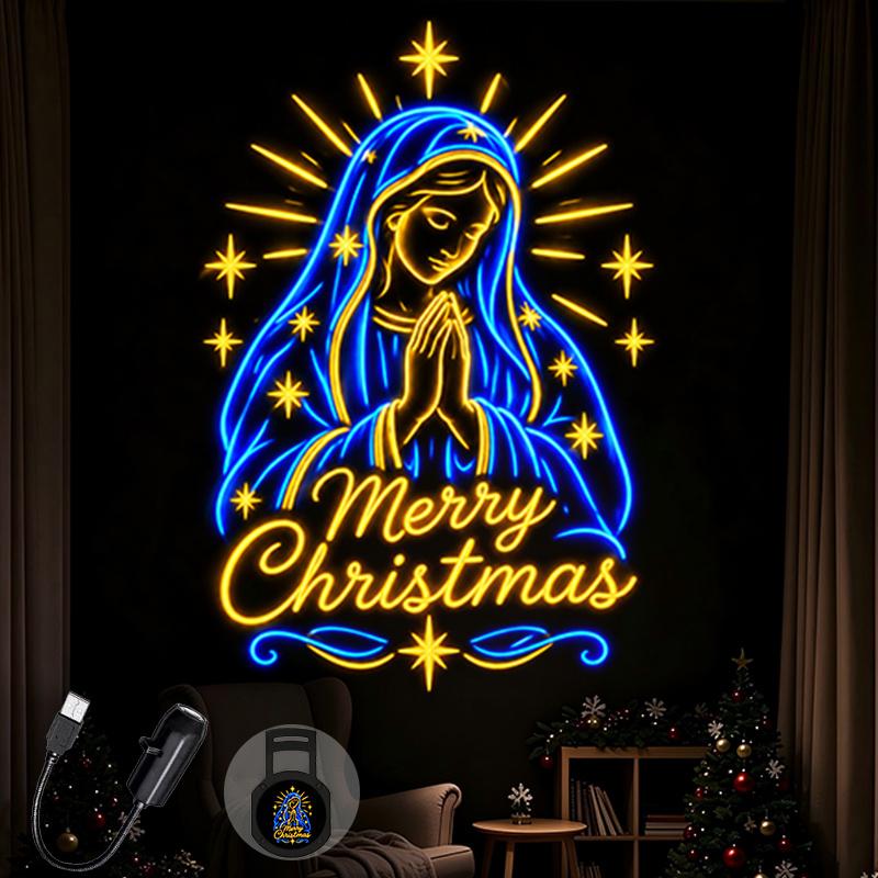 Usb Christmas Religious Projector Light 7 Patterns Mary Nativity Scene Projection Lamp For Bedroom Home Party Ambient Lighting