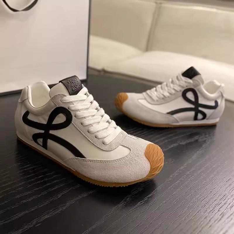 European station 2025 new early spring Forrest Gump shoes color matching flat-bottomed German training shoes casual lace-up fashion versatile spor