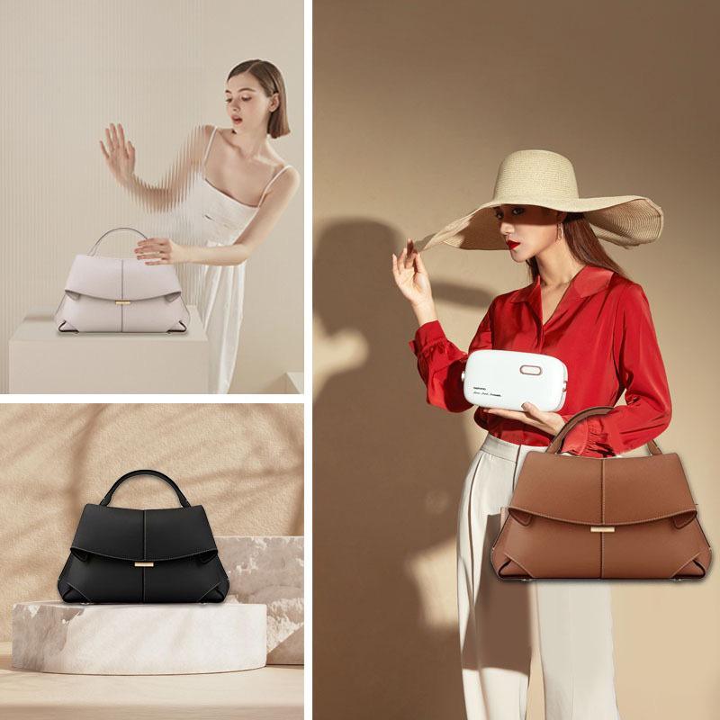 POLENE Smile Retro Französische Handtasche - Vielseitige Mode-Schultertasche