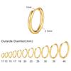 Surgical Steel Huggie Hoop Earrings,Cartilage Earring for Sensitive Ears, Hypoallergenic Jewelry for Women Men 11mm-40mm Size