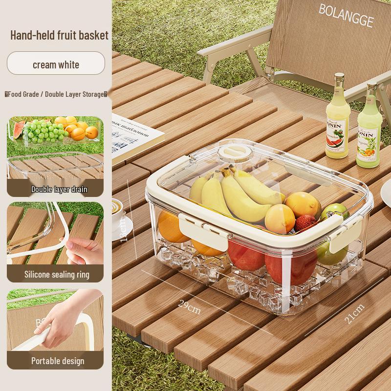 Outdoor Fresh-Keeping Picnic Basket: Food-Grade, Sealed, Transparent Storage Box
