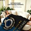 1PC Club Brugge KV Custom Name Patterned Flannel Blanket Suitable For All Seasons for Home Decor Warmth and Comfort Gifts Holiday Present