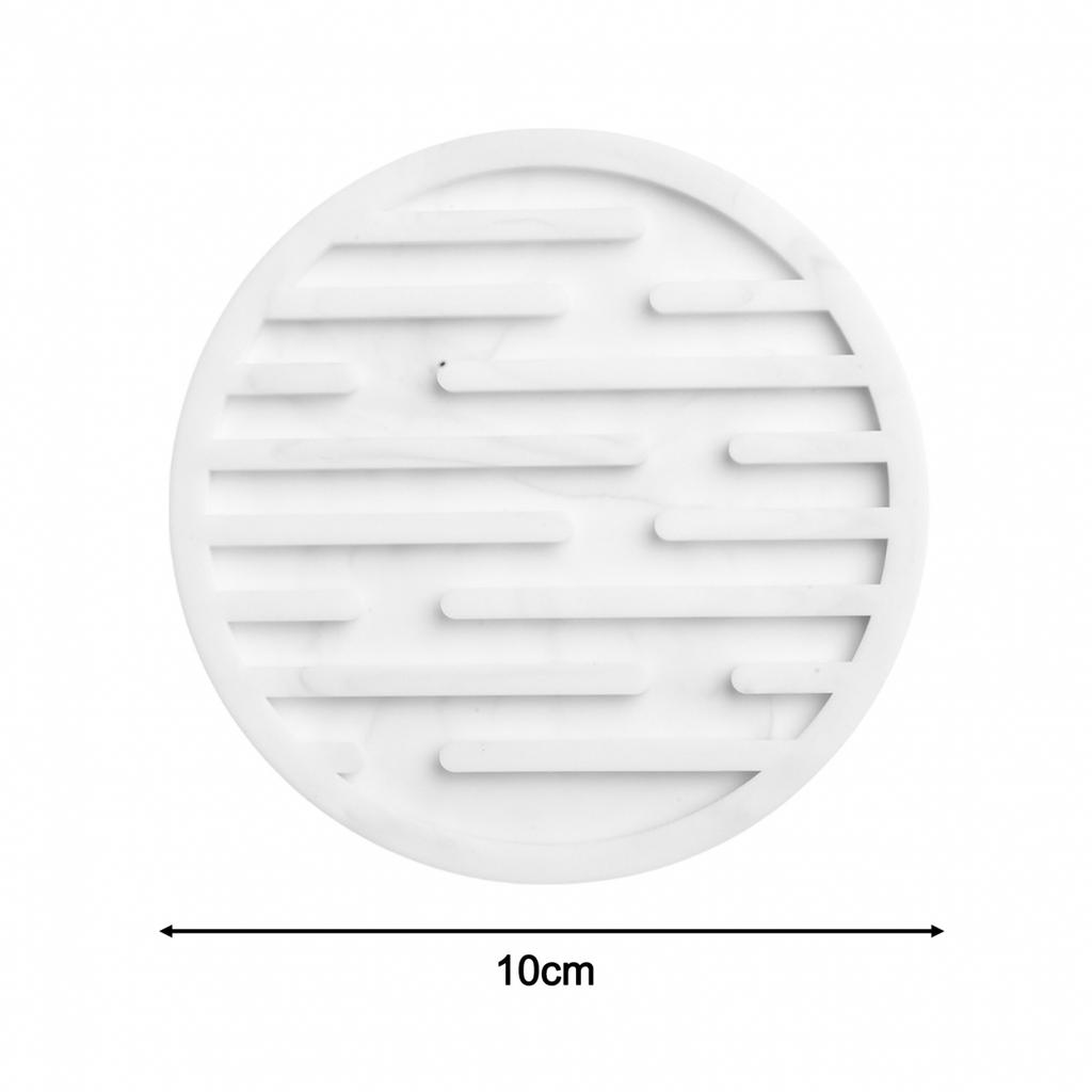 Silent Coasters Silicone Tea Cup Mat Striped Draining Version